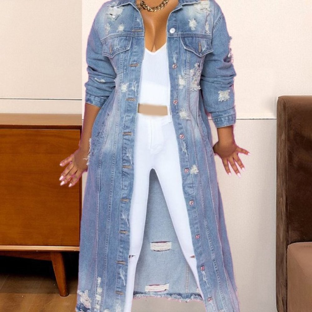 Denim Trench Coat